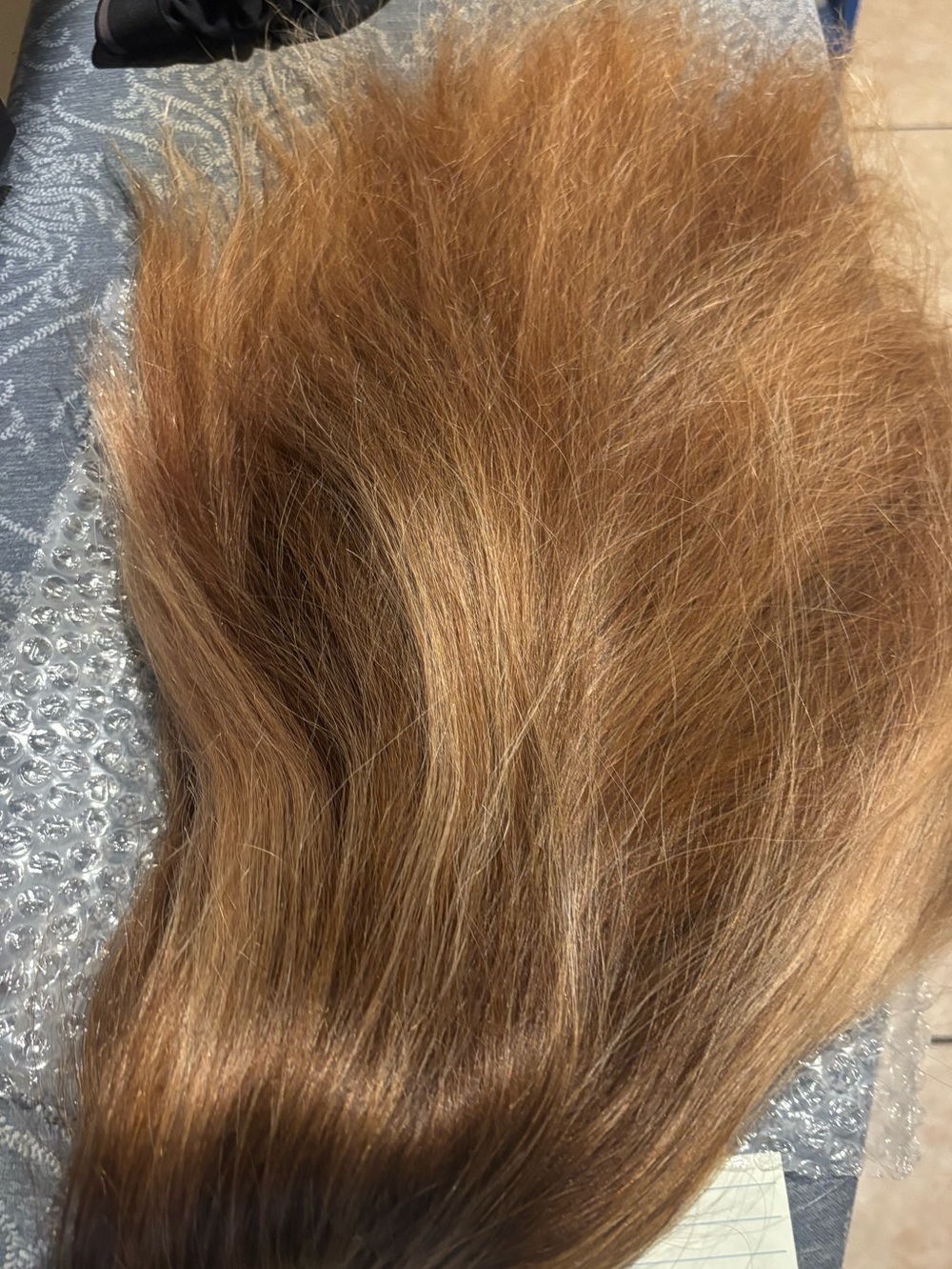 Uniwig Auburn Blonde 2 tone straight Human Hair Wig 
Cap size small-medium - Picture 2 of 15